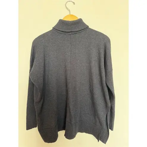 Lilla P Women's Turtleneck Sweater Gray Size S Modal/Silk