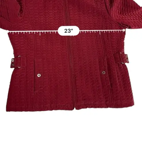 Gallery Women's Size XL Red Lightweight Quilted Jacket Coat Utility Barn Jacket