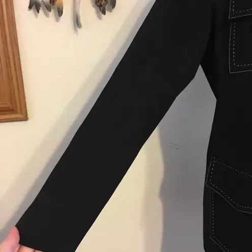 Massini stretch stitch detail jacket and skirt set