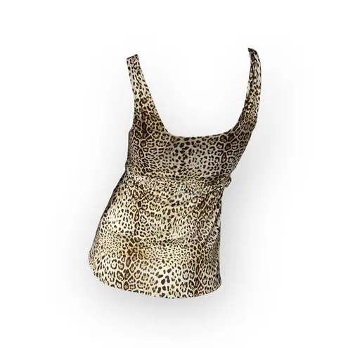 Roberto Cavalli Class  𒀭Luxe Crystal Enameled Metal Belt Top 𒀭Leopard Print 𒀭4