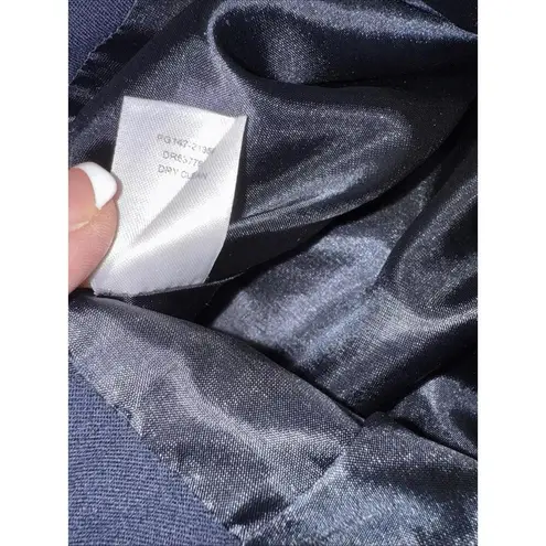 Pendleton Savvy Stretch Virgin Wool Skirt Navy Business Career Designer Luxury 6