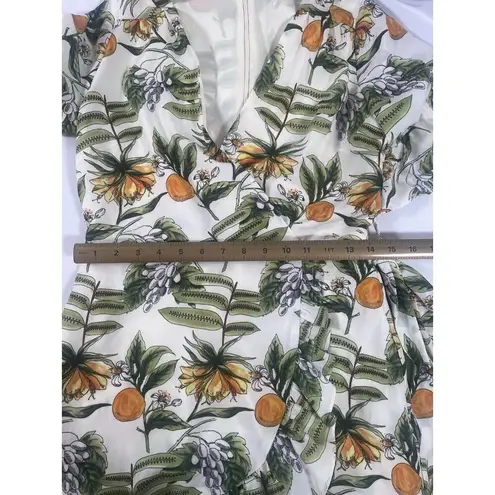 Lost + Wander Limonada Citrus Print Ruffle Mini Dress Medium