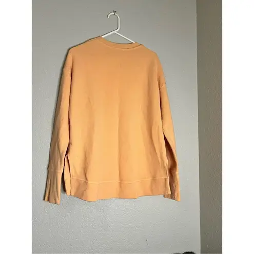 Athleta  Orange Coaster Luxe Waffle Knit Sweatshirt Womens M