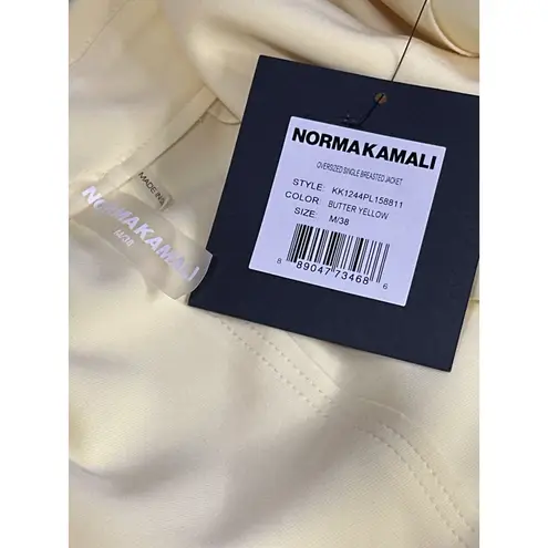 Norma Kamali Oversized Single Breasted Jacket in Butter Yellow Small New blazer