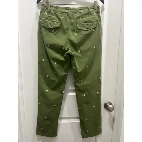 Driftwood Free People x Embroidered Flower Chino Pants Sz S