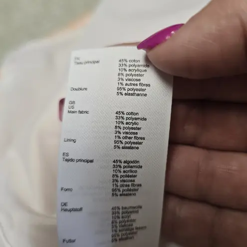 Maje Tweed Mini Skirt Size 42 FR (US XL) Orange Pink Gold Button Front Lined