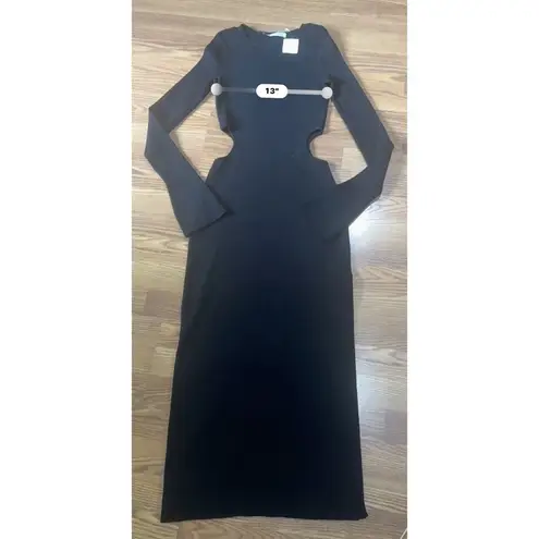 Mach & Mach bodycon Ribbed Cutout Long Sleeve Sweater Dress size L