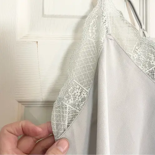 La Miel Womens M Gray Camisol Top Racer Back Delicate Feminine Coquette Cottage Size M