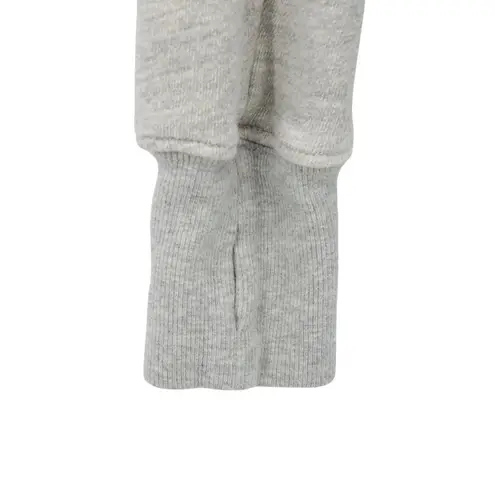 Pam & Gela NWT Rib Cross Neck Sweatshirt Heather Grey Pullover Top S