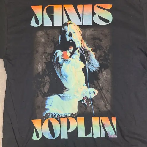 Janis Joplin Longvision Deco Wash Slim Fit Unisex Adult Size Large Shirt Blue
