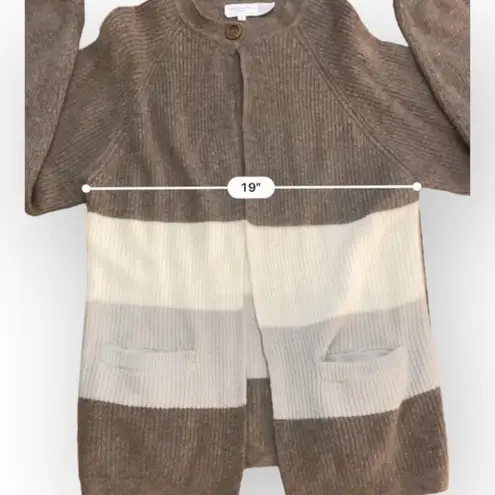 Dior Christian Brown Gray Striped Long Sweater Size S