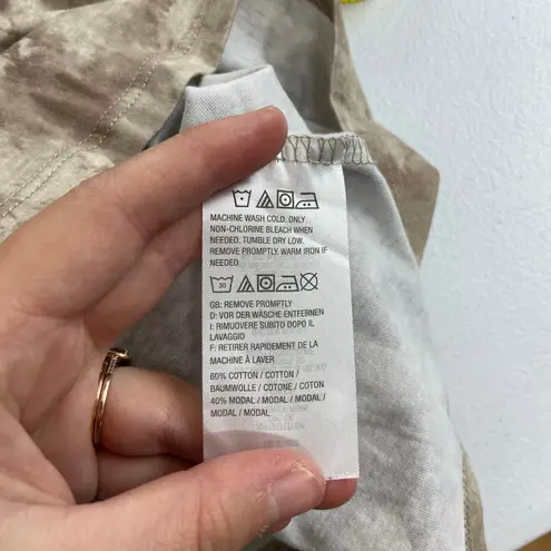 LOGO By Lori Goldstein LOGO Lori Goldstein women's beige tie dye wide leg sleeveless jumpsuit casual L