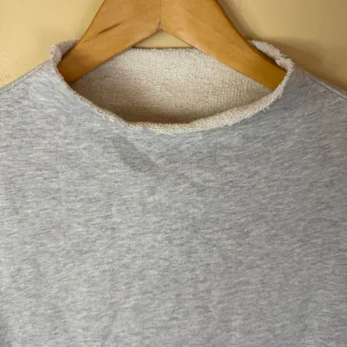 Frank & Eileen Flawed Anna Long Sleeve Capelet Sweatshirt Cotton Gray Size Small