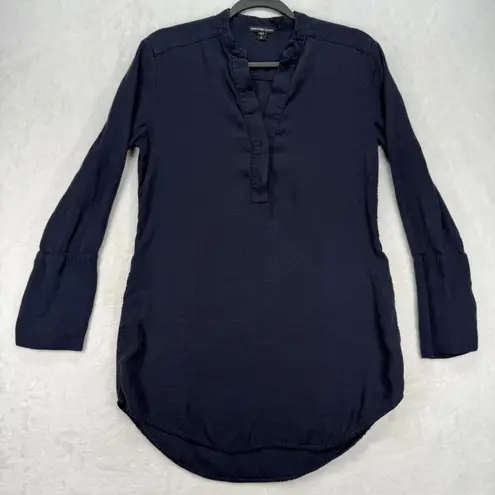 James Perse Tunic Top Long Sleeve V Neck Casual Relaxed Fit Size 3 US L