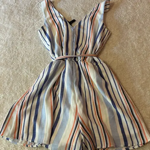 AQUA  Striped Colored‎ Romper Size Medium