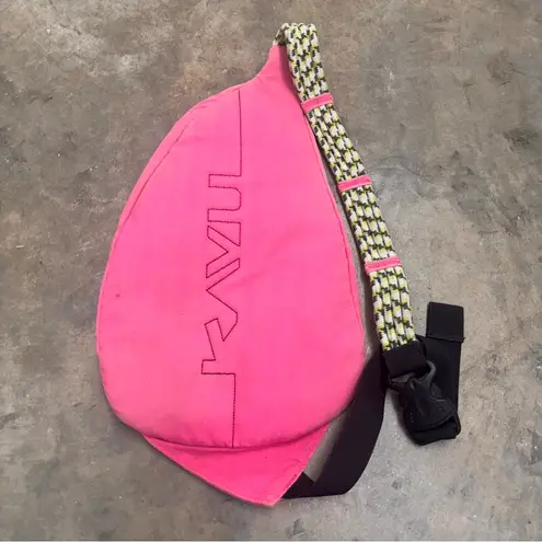 KAVU Slingback Rope Shoulder Pink Backpack Outdoors Hiking