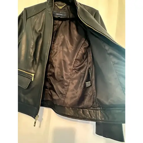 Cole Haan  womens Black Leather lambskin jacket Size M/M