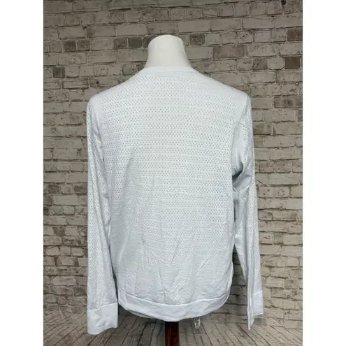 Lululemon Swiftly Breathe Long Sleeve Top Womens 10 White Relaxed Fit Athletic