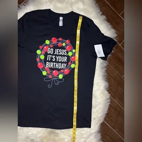 Giddy Up Glamour  “Go Jesus, It’s your Birthday” black t shirt sz Large