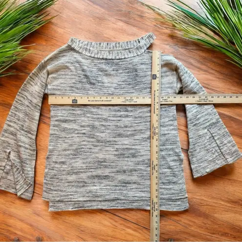 Michael Stars Black Marbled One-Shoulder Tunic Sweater - Size L - Linen Blend