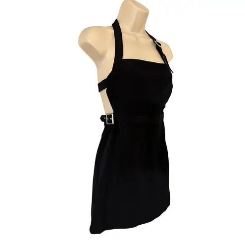 ZARA  Women’s OPEN BACK Adjustable Halter DRESS Black Size Small