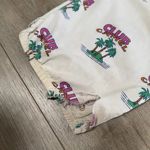 Vtg 90s Distressed Club Camel Lounge Pajama Pants Sz XL Cigarette Deadstock Y2k Tan