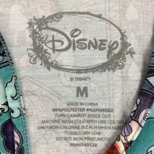 Disney The Little Mermaid Teal Ariel Print Open Back Skater Dress