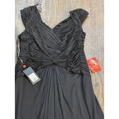 Tadashi Shoji Tadashi Shoji Collection Black Maxi Dress Ruched Plus Size 1X Formal Sexy Flowy