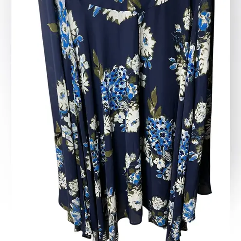 Roaman’s Roaman's Floral Sequin Flutter Sleeve Gown Handkerchief Hem maxi dress 24w