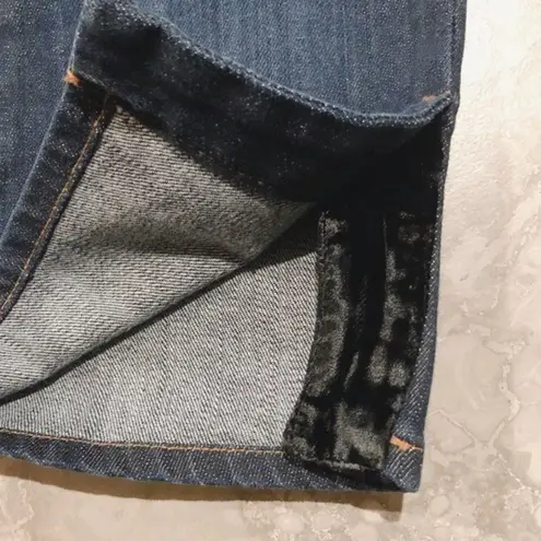 Dolce & Gabbana D&G Capris Navy Jeans with Velvet Back Pocket, Blue Denim Size 27