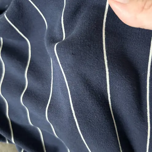 Baum Und Pferdgarten Jannet Sweatshirt Top in Navy Cream Pinstripe Size Large Blue