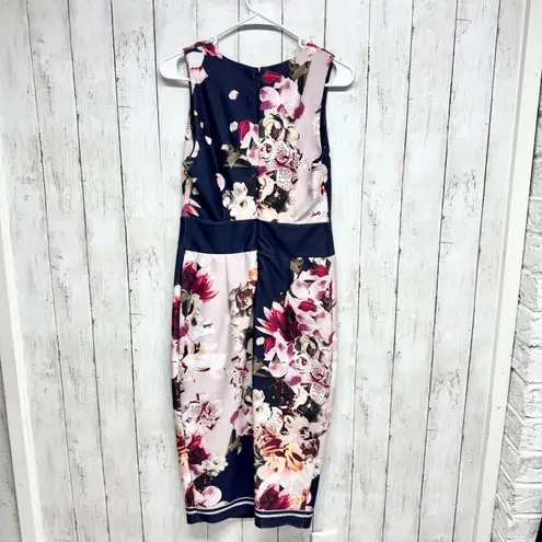 7th Avenue New York & Company Dress Women Size Small Floral Sleeveless Midi
