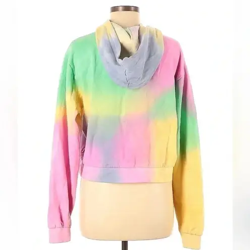 Vans  Retro Skater Punk Aura Tie Dye Crop Hoodie in Aura Multi Color Size Medium