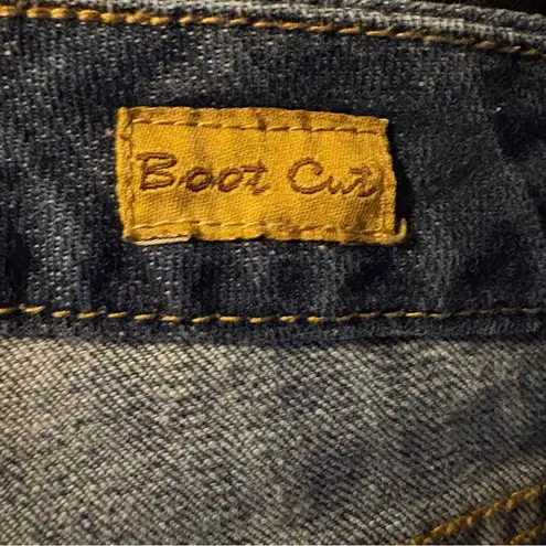 Seven7 Jeans Womens Size 12 Bootcut Dark Wash Thick Stitch Stretch Everyday Blue