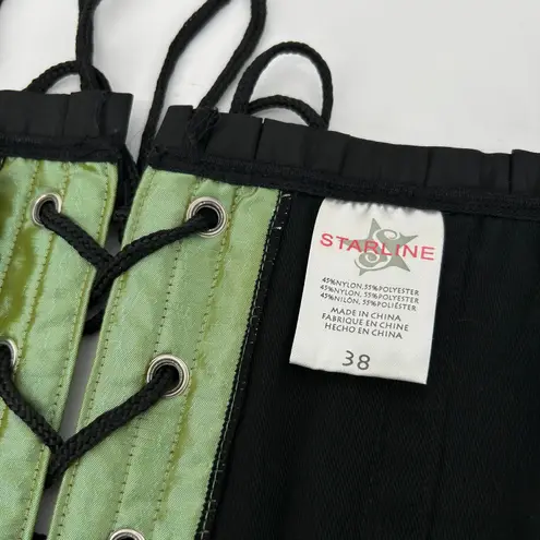 Green Corset Top Womens 38 Wicked Witch Burlesque Fairy Costume Cosplay Boudoir Size undefined