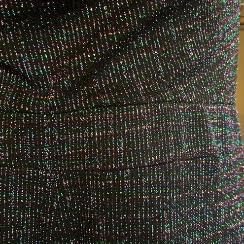 Harlyn XS Navy Pink Metallic Halter Cowl Neck Jumpsuit Glam Party Dressy NYE NWT Blue