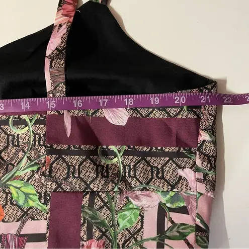 River Island Plus Violet Floral Printed Crop Top Size 22 NWT