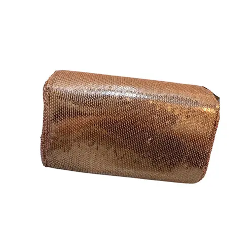 New J. Crew Rose Gold Sequin Party Clutch Crossbody Bag Chain Strap Small