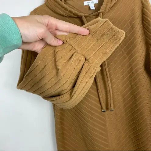 Nine West  Fuzzy Tan Ribbed Hoodie