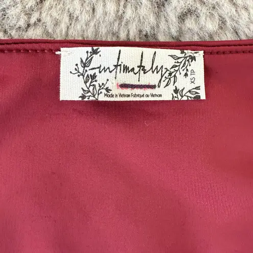 NWOT Intimately Free People Bodysuit XS Drape Cowl Neck First Choice Wild Ginger Red