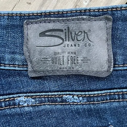 Silver Jeans Co. Women's Elyse Straight Jean Dark Wash Size 28/34
