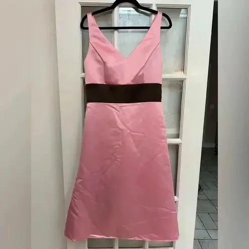 WTOO Watters & Watters In Bloom Pink & Brown Gown Dress Size 12 Cocktail Prom