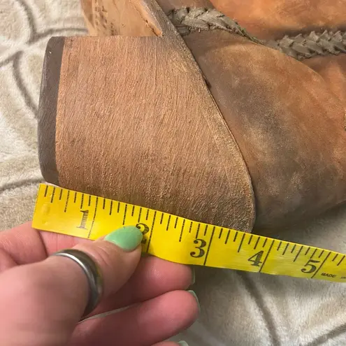 Liberty Black Aztec Southwestern Leather Western Cowgirl Booties 10 Brown