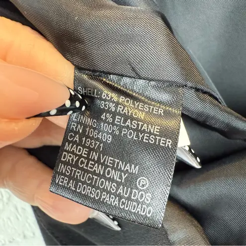 Tahari Arthur S. Levine Petite Black Short Pencil Skirt Side Zip 2P