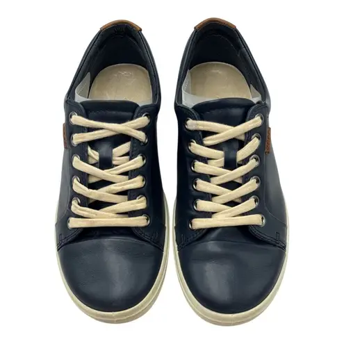 Ecco Navy Leather Lace