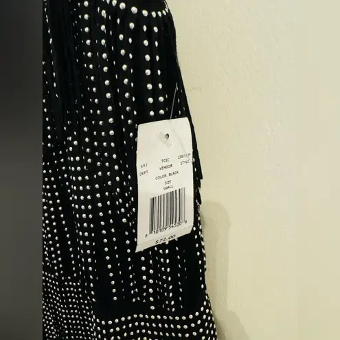 TCEC New! Black fringe dress with silver studs Size small