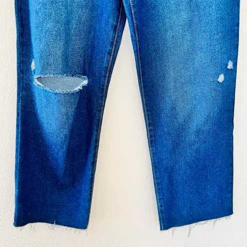 Sincerely Jules NEW Dark Wash Denim High Rise Button Front Straight Leg Jeans