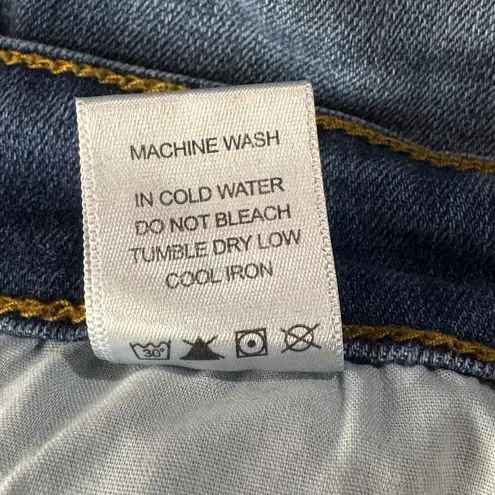 Judy Blue SZ 11/30 Relaxed Fit Jeans Mid-Rise Stretch Zip-Fly Whiskered Blue