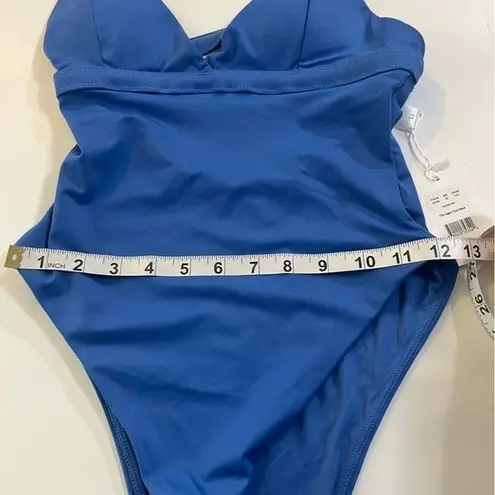 ANDIE The Lagos Halter One Piece Swimsuit Tie Back Horizon Blue Beach Pool