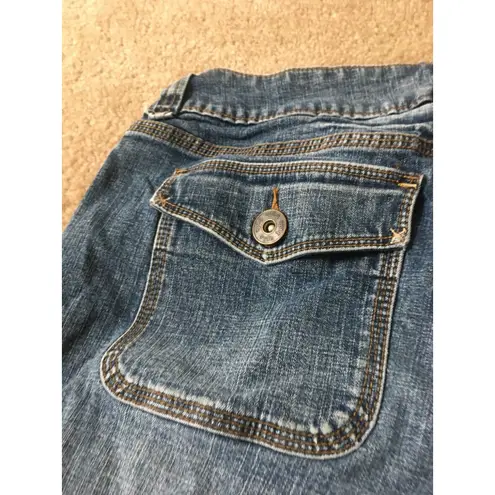 Apt. 9  Women's Juniors Blue Denim Jean Shorts Zip Pockets Size 8